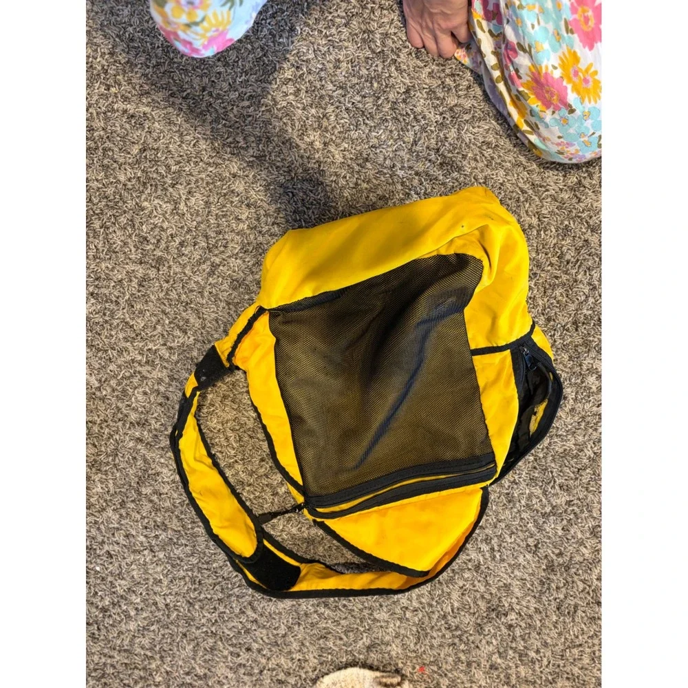 Vintage Nintendo Sling Bag Yellow Nylon Retro Crossbody Backpack Game Boy Case